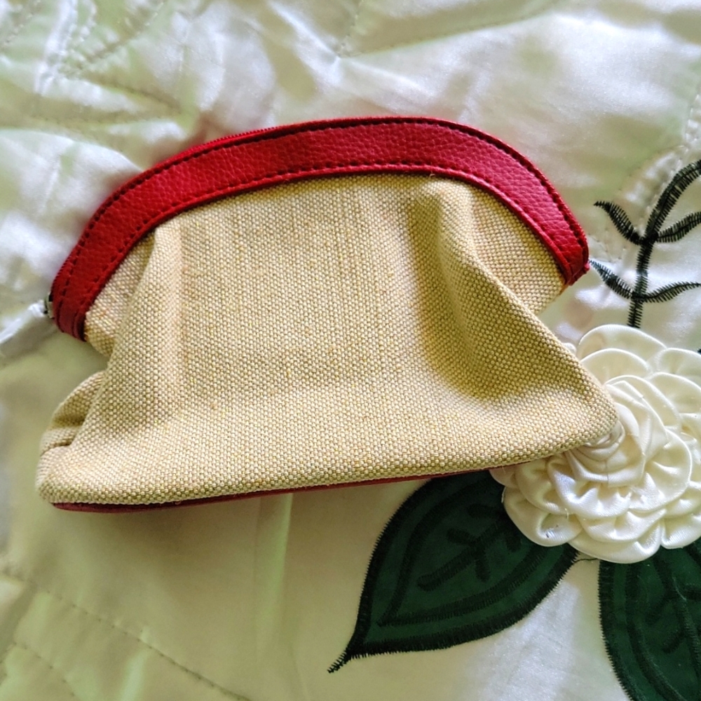 COPY - Burlap Makeup Cosmetic Bag